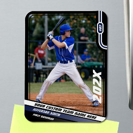 Ímã Jogador de Beisebol Azul Personalizado