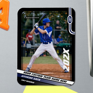 Ímã Jogador de Beisebol Azul Personalizado