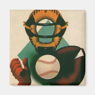 Imã Jogador de beisebol do Vintage Sports, apanhador d