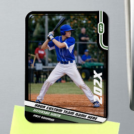 Ímã Jogador de Beisebol Personalizado Verde