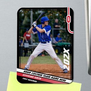 Ímã Jogador de Beisebol Vermelho Personalizado