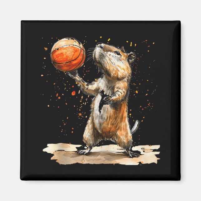 Imã Jogador de bola de basquete de basquetebol (Frente)