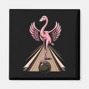 Imã Jogador de Boliche de Flamingo Engraçado Boliche E