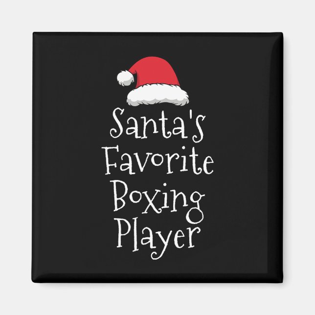 Imã Jogador de Boxas Favorito do Santas - Bo Engraçado (Frente)