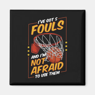 Imã Jogador de Bysketbyll Divertido 5 Fouls Defensor S