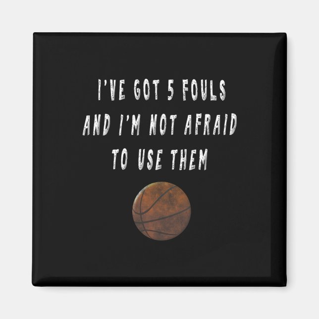 Imã Jogador de Bysketbyll Divertido Lixeira Falando Ca (Frente)