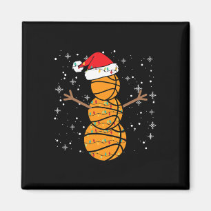 Imã Jogador de Bysketbyll Snowman Papais noeis Bysketb