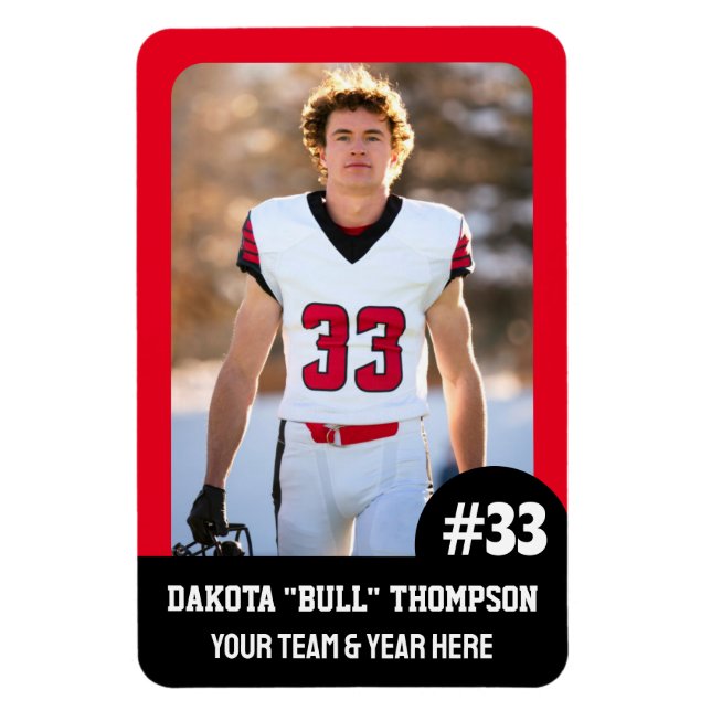 Ímã Jogador de Equipe Esportiva (4"x6") Fotografia (Vertical)