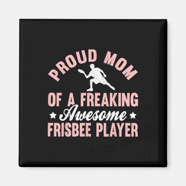 Imã Jogador de Frisbee Ultimate Frisbee Disc Golf Mãe  (Frente)