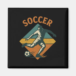 Imã Jogador de Futebol Antigo Chuta Estilo Clic