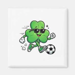 Imã Jogador de Futebol Cool Shamrock Dia de São Patríc