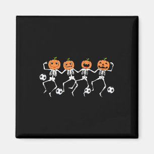 Imã Jogador de Futebol Engraçado de Halloween Abóbora