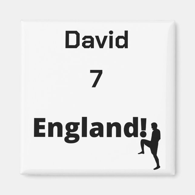 Imã Jogador de futebol inglês personalizável (Frente)