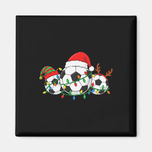 Imã Jogador de Futebol Natal Chapéu de Papai Noel Xmas