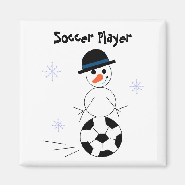 Imã Jogador de Futebol Snowman (Frente)