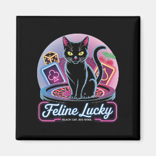 Imã Jogador de Gatos de Casino de Jogo Feline Lucky &a