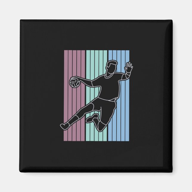 Imã Jogador de Handebol Retro (Frente)