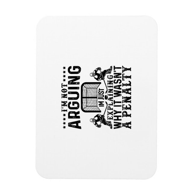 Ímã Jogador de Hóquei Discutindo Presente Hóquei Engra (Vertical)