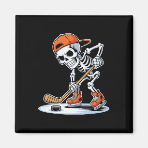Imã Jogador de Hóquei Esqueleto Halloween