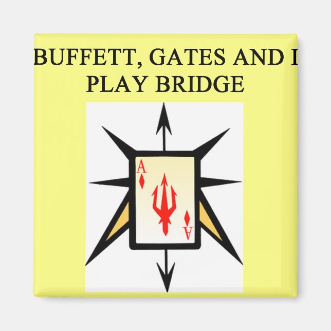 Imã jogador de jogo bridge duplicado (Frente)