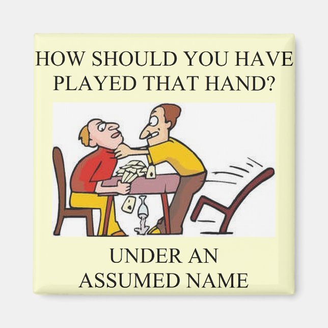 Imã jogador de jogo bridge duplicado (Frente)