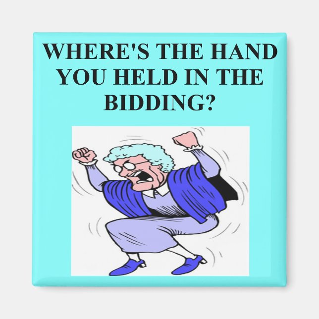 Imã jogador de jogo bridge duplicado (Frente)