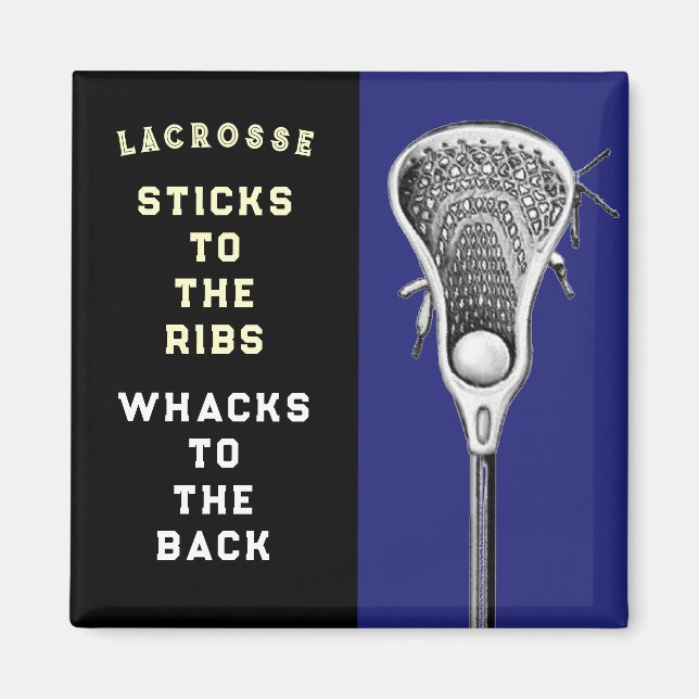 Imã Jogador de Lacrosse Engraçado (Frente)