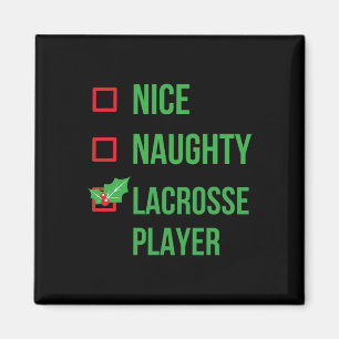 Imã Jogador de Lacrosse Engraçado Presente de Natal do