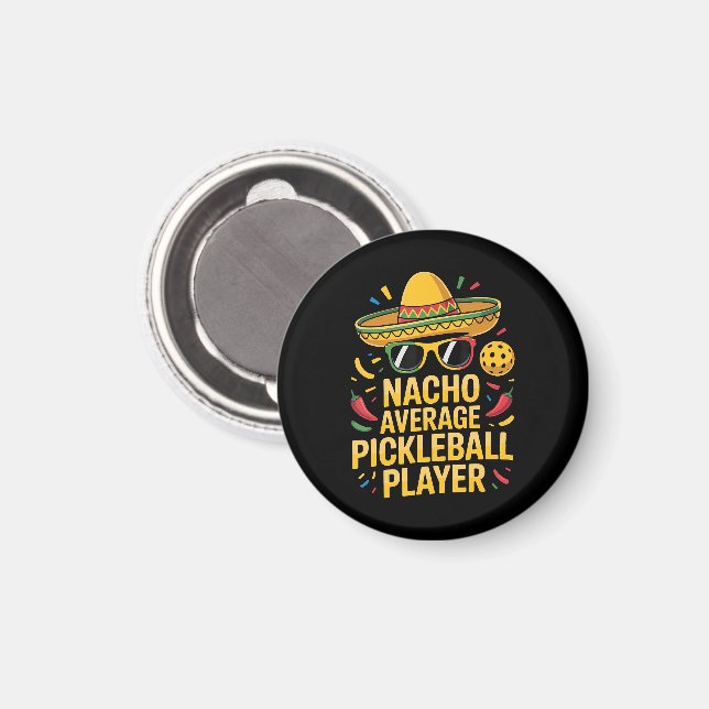 Imã Jogador de pickleball não médio (Front/Back)