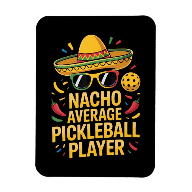 Ímã Jogador de Pickleball Não Médio (Vertical)