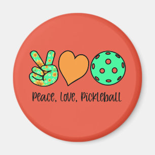 Imã Jogador De Pickleball, Ofereça Paz, Amor, Pickleb