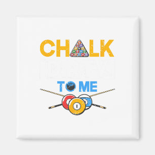 Imã Jogador de Piscina engraçado Billard Lover Chalk S