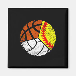 Imã Jogador de Softbol Volei Basquete Bola Engraçado S