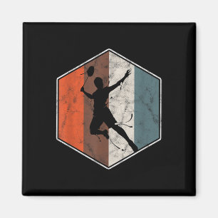 Imã Jogador de Tênis de Badminton Retro Esportes Vinta