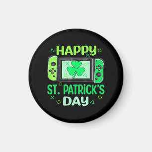 Imã Jogador de Vídeo Shamrock Feliz Dia de São Patríci