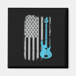 Imã Jogador de Violão Elétrico - Bandeira Americana