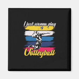 Imã Jogador de Voleibol Eu Só Quero Jogar Voleibol