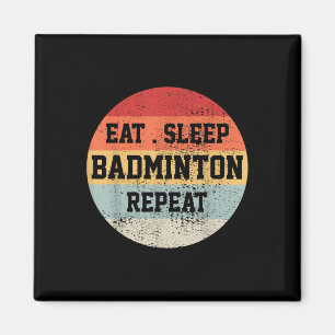Imã Jogador desportivo Badminton Retro Vintage Engraça