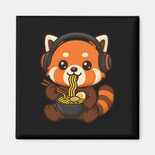 Imã Jogador do Red Panda Gaming Comendo Ramen 