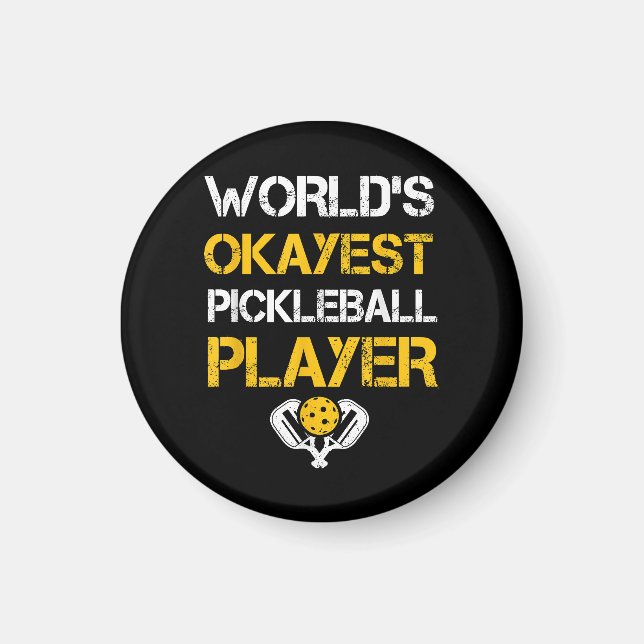 Imã Jogador Engraçado Pickleball Paddle - Pickleballin (Frente)