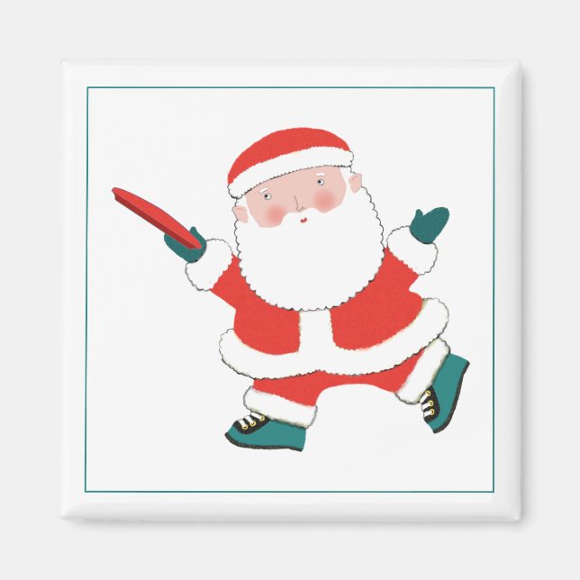 Imã Jogador Frisbee Último A Parar (Frente)