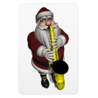 Jogador saxofone do Papai Noel