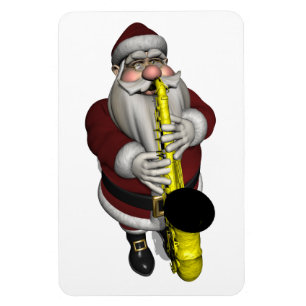 Ímã Jogador saxofone do Papai Noel