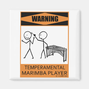Imã Jogador Temperamental de advertência do Marimba