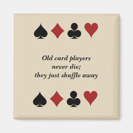 Imã Jogadores de Cartão Antigo, com Símbolos de Cartõe