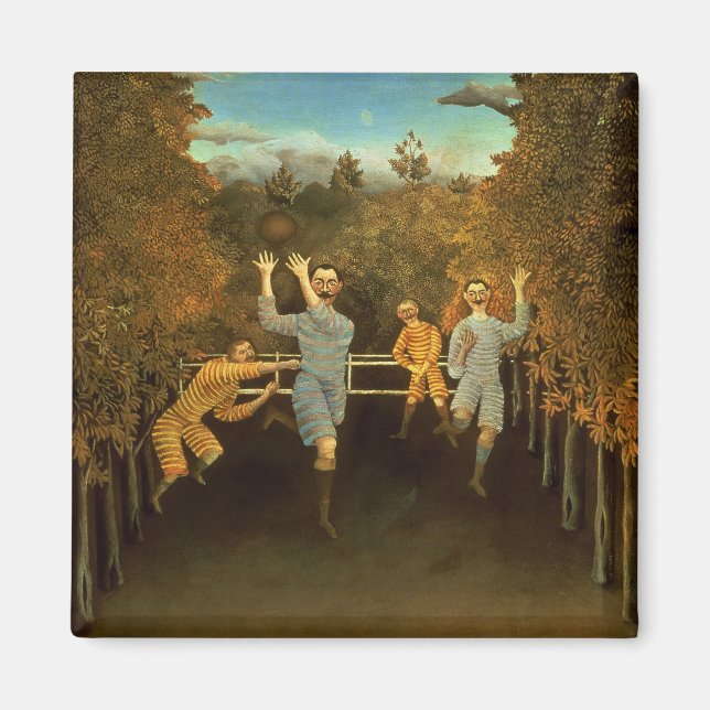 Imã Jogadores de futebol, 1908 (petróleo na canvas) (Frente)
