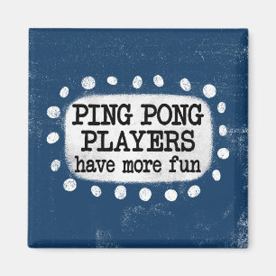 Imã Jogadores De Ping Pong Têm Um Magnético De Refrige