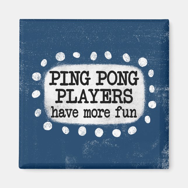 Imã Jogadores De Ping Pong Têm Um Magnético De Refrige (Frente)