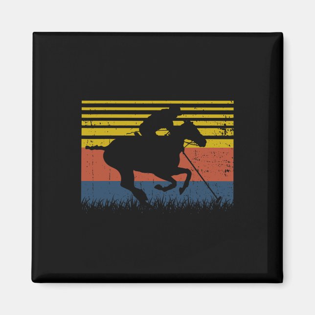 Imã Jogadores de Polo Cavalo Ancorado Equestre (Frente)