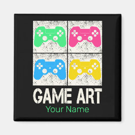 Imã Jogadores do Controlador Retro do Gamepad de Arte